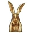 thumbnail image 1 of 13.58Inch Gold Resin Easter Bunny Figurine, Thinking Rabbit Table Decor, Spring Home Centerpiece, Easter Decorations Gift & Basket Stuffer, 1 of 6