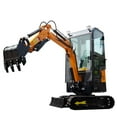 thumbnail image 1 of 13.5HP Mini Excavator With B&S EPA Engine Crawler Hydraulic 1 Ton Small Digger Enclosed Cab Excavator for Construction Work Gardens and Farm, 1 of 8