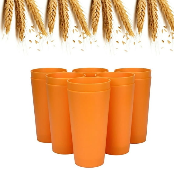 13.5OZ Reusable Water Drinking Glasses,Sets of 6,Lightweight Tumbler for Kitchen,Home,QZS Stackable Drinking Glasses for Kitchen,Party