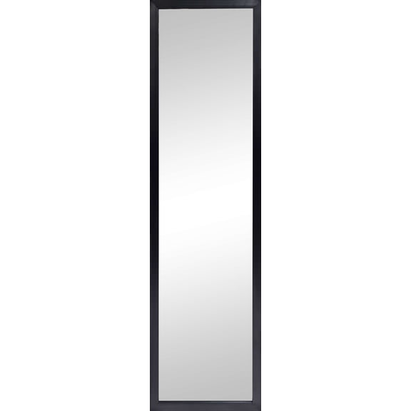 Mainstays 13.5" x 49.5" Black Modern Door Mirror for Bedroom and Living Room