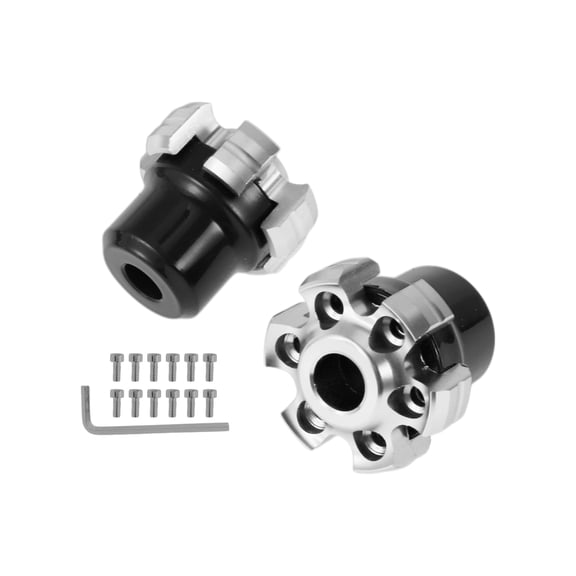 13.5mm Motorcycle Slider Frame Aluminum Alloy Wheel Fairing Protection Crash Pad Protector Guard 53mm 48mm Screws Hex Key Silver Tone 1 Set