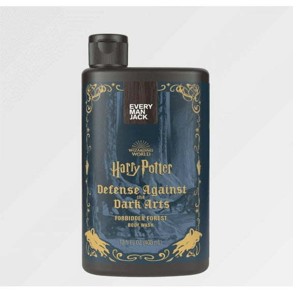 Every Man Jack Harry Potter Collectors Body Wash - Hogwarts Inspired Scents & Clean Ingredients - Defense Against the Dark Arts - Forbidden Forest Scent - 13.5 oz