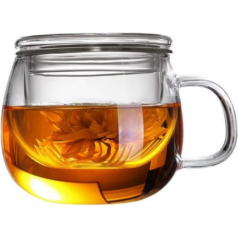 13 oz glass tea tumbler infuser
