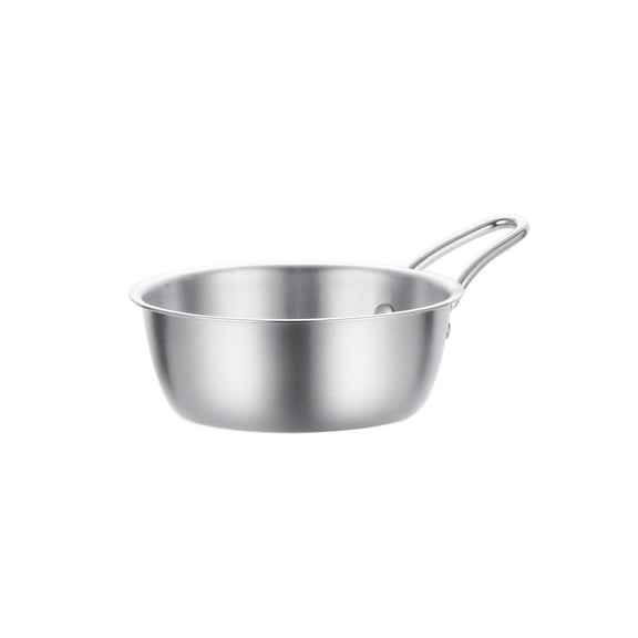 13.5oz Stainless Steel Rice Bowl with Handle, Korean Style Condiment Side Dish Serving Basin, Kitchenware for Restaurant Daily Home Dining