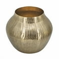 thumbnail image 1 of 13.5x13.5x11.5" Aluminum Chisel Flower Vase, Gold, 1 of 6