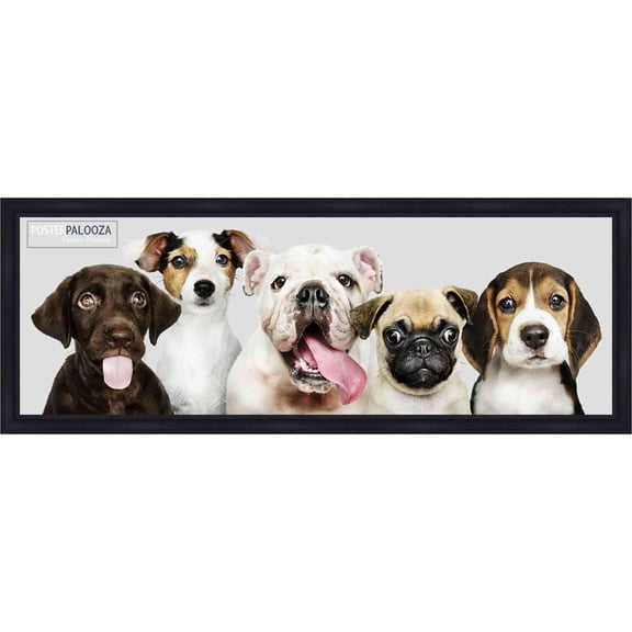 13.5x40 Contemporary Black Wood Picture Panoramic Frame Includes UV Acrylic, Foam Board Backing & Hanging Hardware