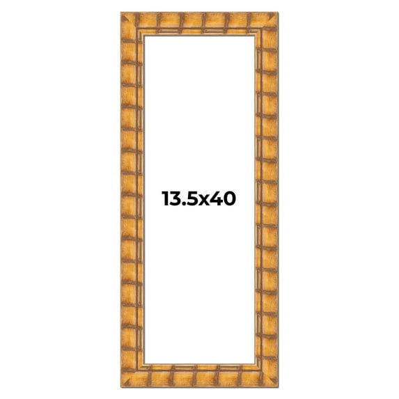 13.5x40 Frame Beige Real Wood Picture Frame Width 3 inches | Interior Frame Depth 0.5 inches |