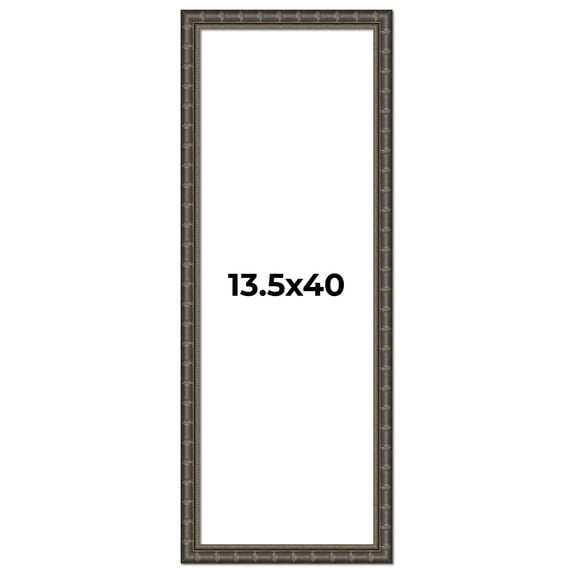 13.5x40 Frame Black Bamboo Solid Wood Picture Frame Width 1.5 Inches | Interior Frame Depth 0.5