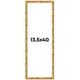thumbnail image 1 of 13.5x40 Frame Gold Bamboo Solid Wood Picture Frame | 1 Inch Moulding Width | Interior Frame Depth, 1 of 8