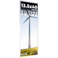 thumbnail image 1 of 13.5x40 Frame Silver Real Wood Picture Frame Width 0.75 inches | Interior Frame Depth 0.5 inches |, 1 of 8