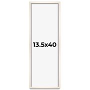 13.5x40 Shadow Box Cream of Wheat White Washed Display Frame | 0.875 Inches Deep Solid Wood