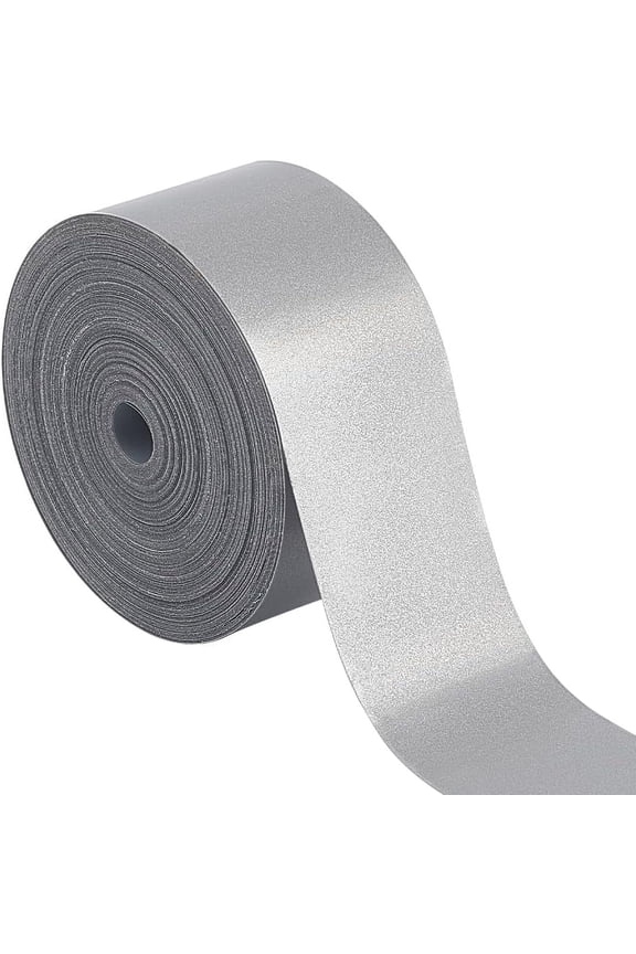 13.6 Yards Silver Reflective Tape Iron On Fabric 1.3 Inch Wide Heat Transfer Reflective Film