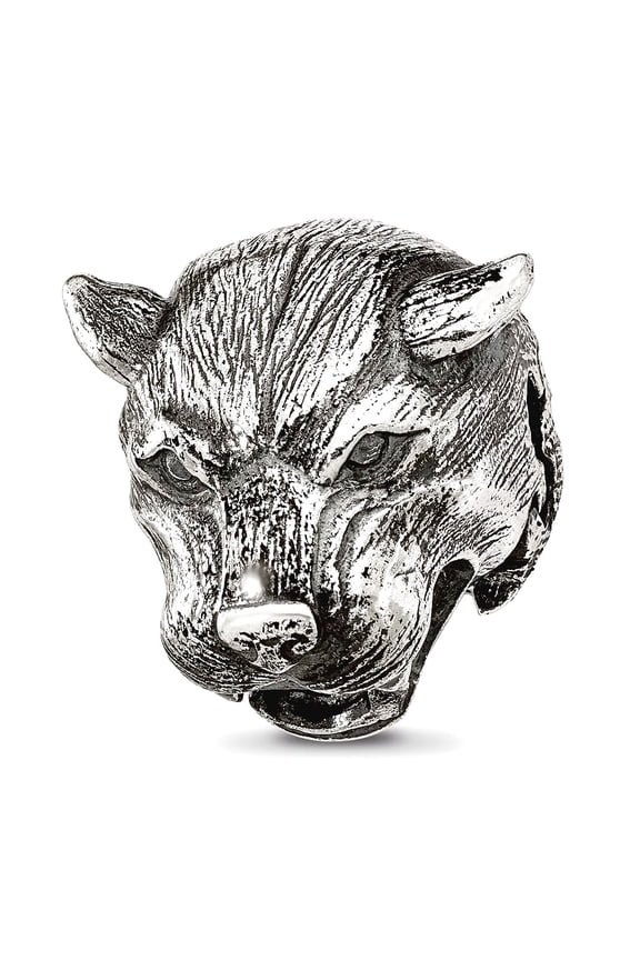 13.6mm 925 Sterling Silver Reflections Panther Hinged Bead Charm Pendant Necklace for Women