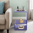 thumbnail image 1 of 13.7*13.7*21.6in Blue Side Tables for Small Spaces Acrylic Modern End Table, 1 of 10