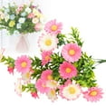 thumbnail image 1 of 13.7" Artificial Daisies Flowers, 1 Bundle Fake Daisy Bouquet Cemetery Home Decor, Fake Silk Flower Arrangements Wedding Decor, Faux Flower Home Table Decor, 1 of 9