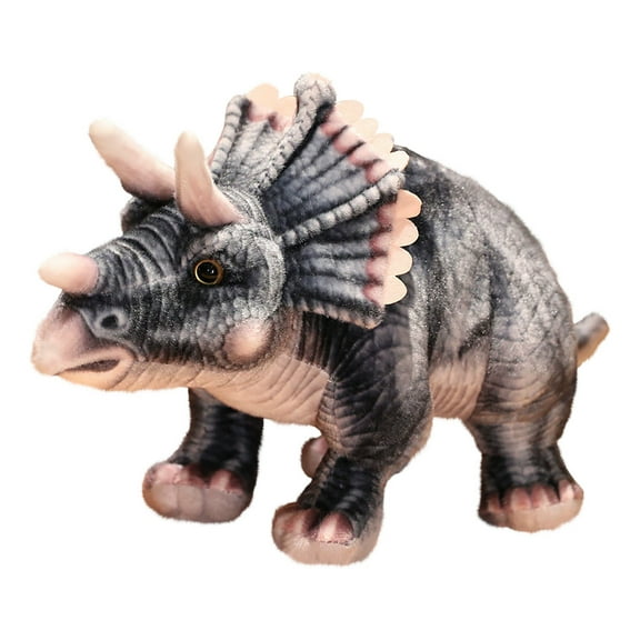 13.7" Cute Triceratops Plush Stuffed Animal - Soft Dinosaur Pillow Toy with Premium Plush Fabric & PP Cotton - Washable Gift for Birthdays, Holidays, Decor (35cm/1Pc)