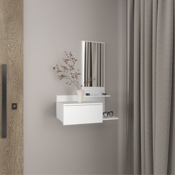 13.7" Deep, 36.2" High Console - Three-Tier Shelf for Display - Small Bedrooms or Foyers - Add a Modern Flair