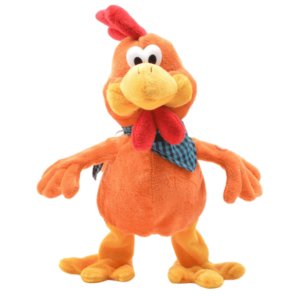 13.7" Electric Dancing Singing Chicken Plush Toy Interactive Musical Chicken Stuffed Animal Funny Animated Doll, Singing Dancing Pet Birthday Gift, 1pcs, A