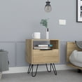 thumbnail image 1 of 13.7 in Deep, Light Oak Finish - One Open Shelf Function - Nightstand for Reading - Store Books Conveniently, 1 of 5