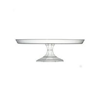 13.75" Clear Plastic Cake Pedestal Plate