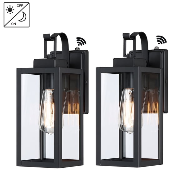13.75"H Outdoor Wall Lights Dusk to Dawn Outdoor Light Fixtures Wall Mount for House, Porch, Hallway, Exterior 2-Pack