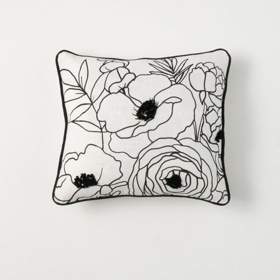 13.75"H Sullivans Rectangular Floral Art Pillow, Multicolored