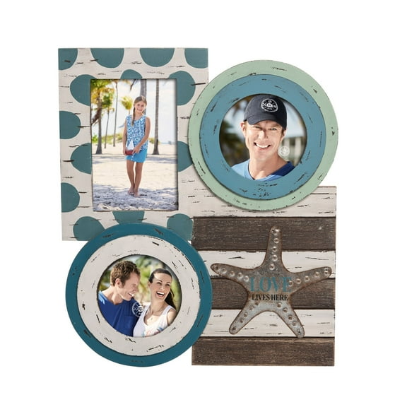 13.75" Mdf Love Heart Mix Picture Frame Photo Holder For Wall Shelf Or Tabletop Decor Decoration