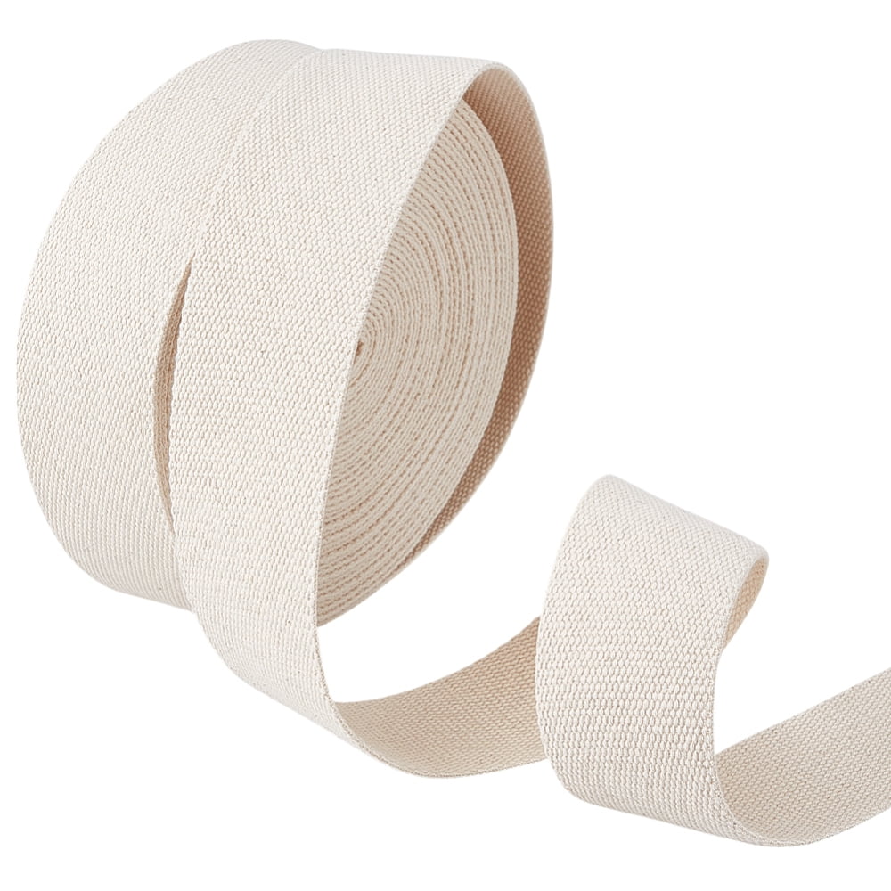 13.75 Yards Cotton Webbing Tape 2 Inch Wide Beige Heavy Twill Ribbon Herringbone Sewing Ribbon for DIY Craft Sewing Home Decoration