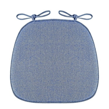 13.77*16.14 Inch Thickened Memory Foam Dining Chair Cushion Original Linen Square Comfortable Chair Pad for Kitchen, Slip Resistant Indoor Chair Seat Cushion