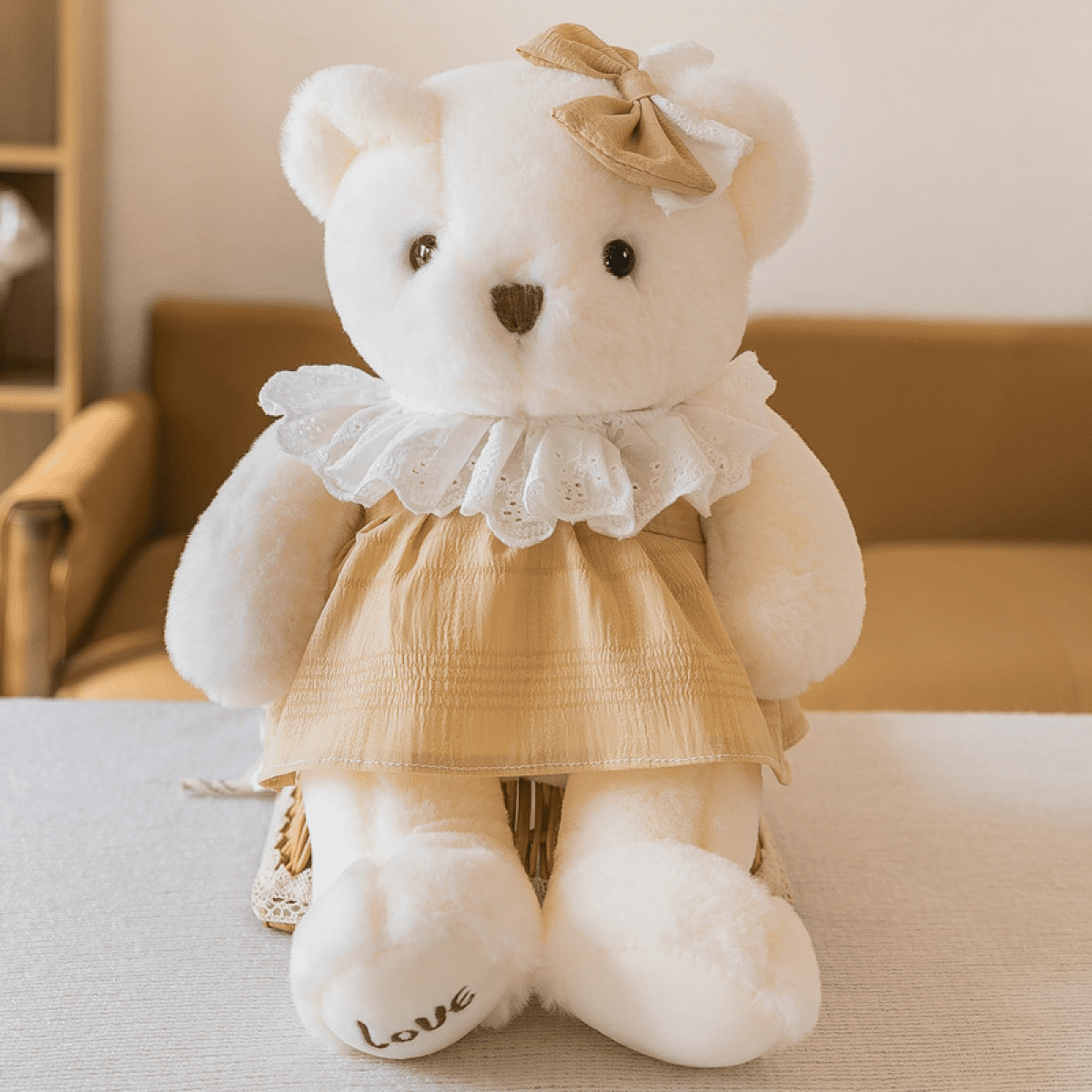 13.78 Cute Little Teddy Bear Cute Bear Stuffed Animal Children s Stuffed Toy Birthday Gift for Boys and Girls and Home Decor Yellow Dress