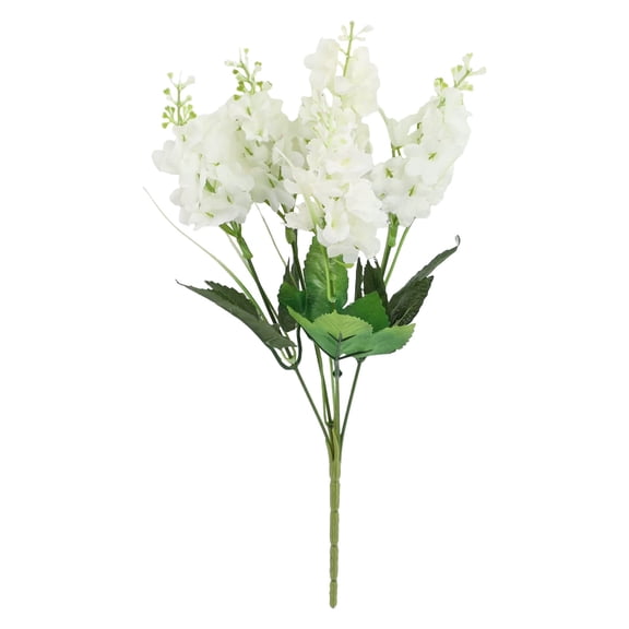 13.78" Delphinium Artificial Flwoers Cream White Fake Flowers 5PCS Long Stem Snapdragon Flowers for Tall Vase for Wedding Centerpieces Home Party Decor