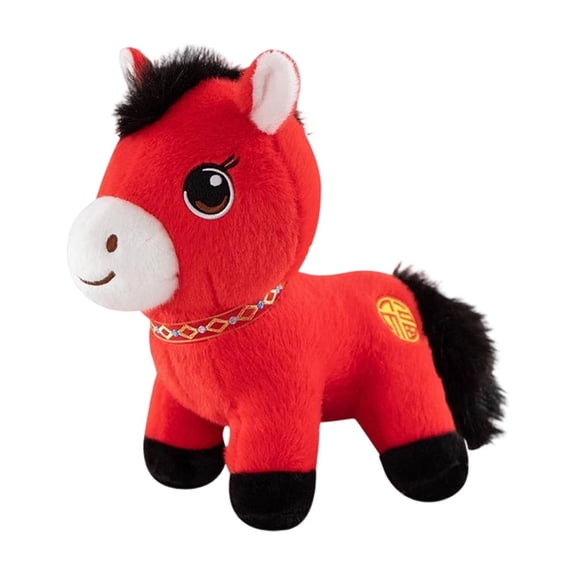 13.78 Horse Stuffed Animal Plushie - Huggable War Horse, Adorable Playtime Plush Toy Farm Life Gift, Super Soft Stuffed Doll Animal Toy for Adults and Families