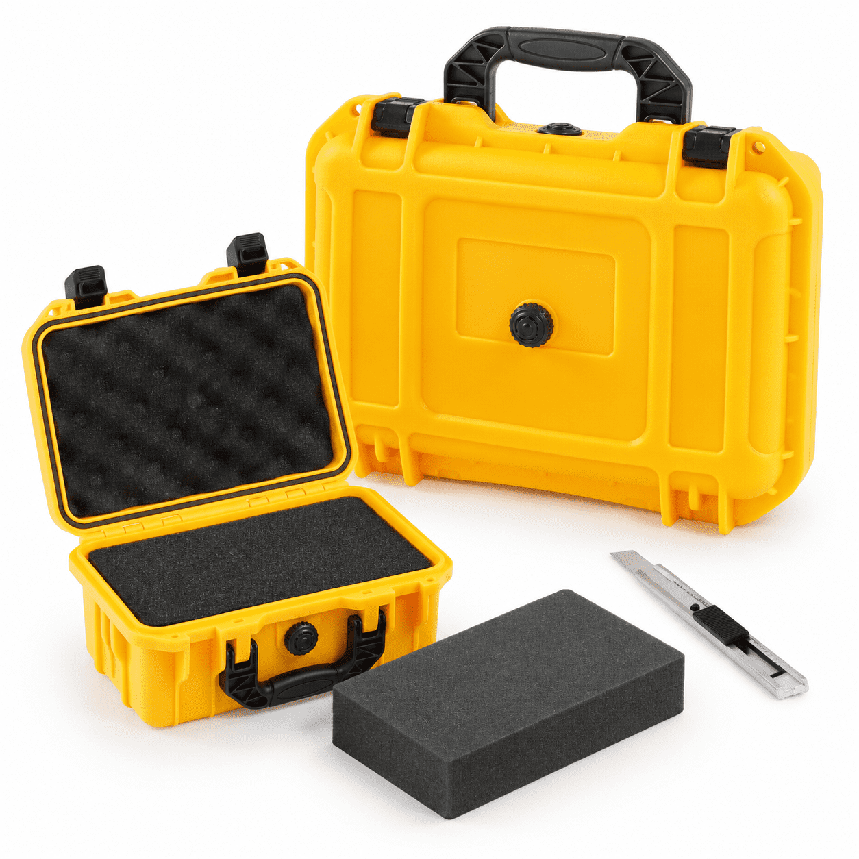 13.78 X 11.02 4.33 Inch Hard Case Stripe Shell Yellow - Walmart.com