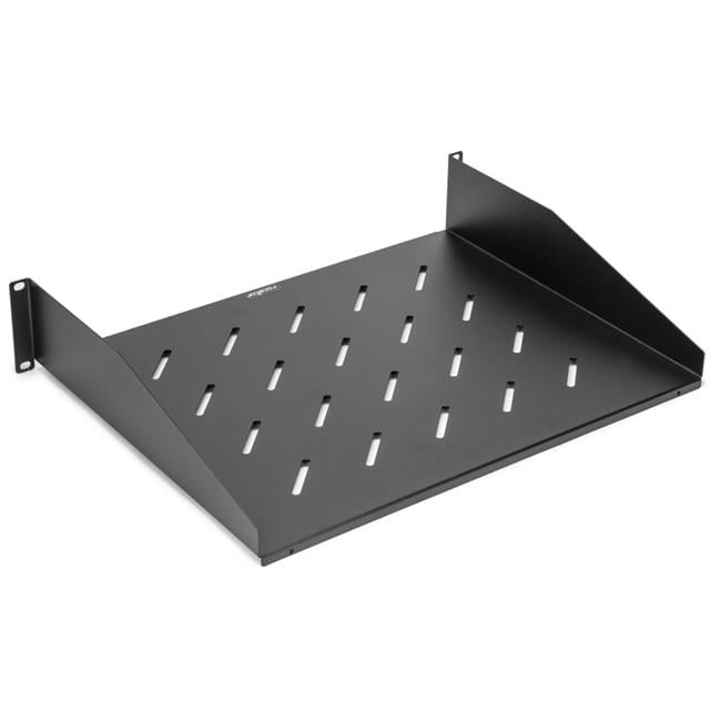 13.78 in. 2U Universal Depth Cold Rolled Steel Vented Rack Mount Shelf ...