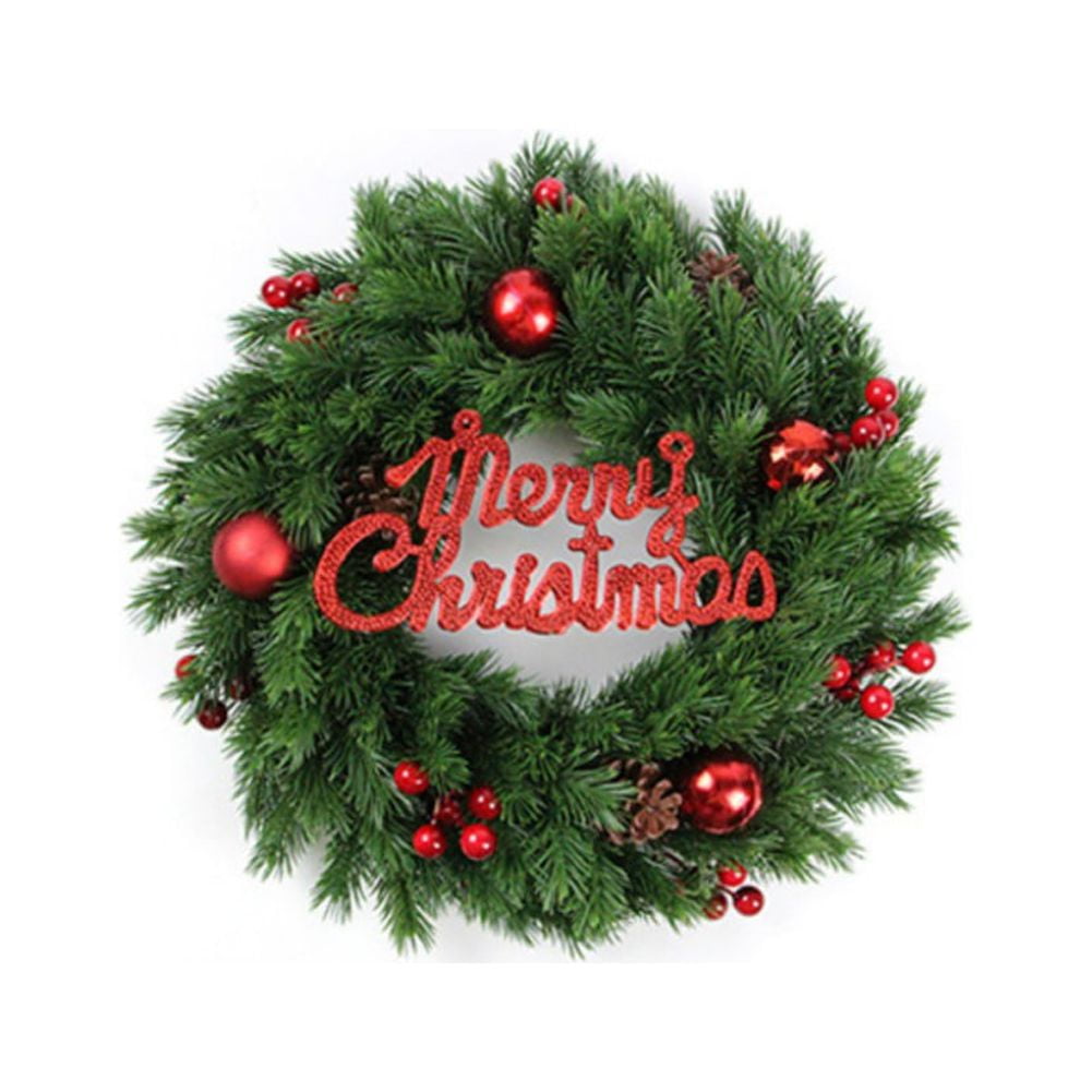 13.78Inch Christmas Wreath for Front Door,Outdoor Christmas Wreath for