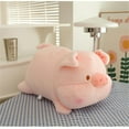 thumbnail image 1 of 13.78in Cute Lying Pig Stuffed Plush Doll Plaything, Soft Fluffy Piggy Animal Plushie for Youngster, Cuddly Pig Pillow for Sleeping Hugging, Youngster Birthday Gift Home Sofa Bed Decor, Pink, 1 of 4