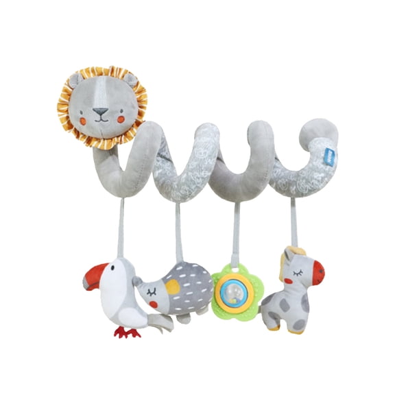 13.78x11.81 Inch Stylish Gray Fabric Hanging Pendant, Soft Ringing Crib Mobile for 1-3 Years, Bedside Decor for 2-4 Years, Nursery Toy