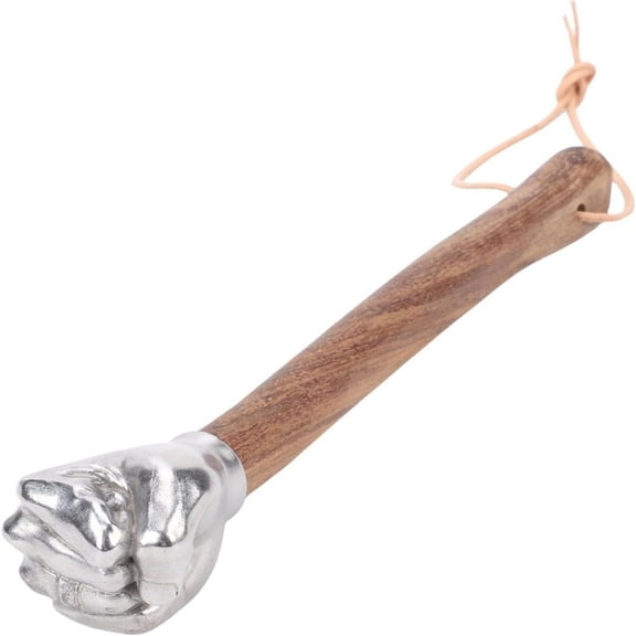 13.7IN Hand Hammer, Stainless Steel Hardened Fist Hammer, Multifunctional One Piece Fist Sinker with Wooden Handle, Functional Tool for Construction, Gardening, Household Use,A