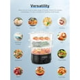 thumbnail image 1 of 13.7QT Electric Food Steamer with Timer, 800W Fast Cooking, 3 Tiers BPA-Free Steam Cooker for Veggies Seafood Rice, 1 of 6