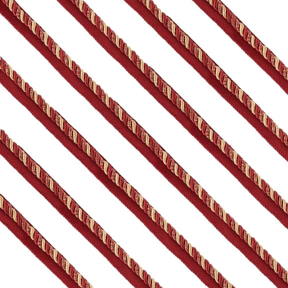 13.7Yard Twisted Lip Cord Trim 17mm Wide Twisted Cord Trim Ribbon Dark Red Twist Lip Ribbon Rope Polyester Twisted Trim Cord Rope for DIY Handmade Carfts Home Curtain Decor for DIY