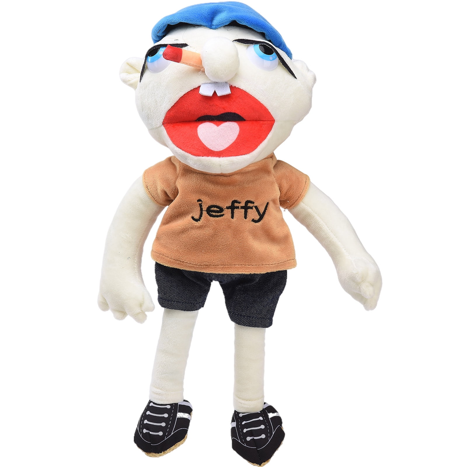 13.7in Jeffy Puppet Soft Plush Toy Hand Puppet, Kid's Gift for Birthday  Christmas Halloween Party