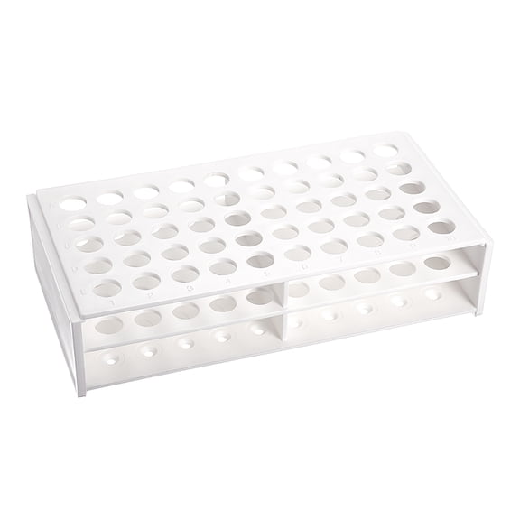 13.7mm Hole Dia Tube Rack Polypropylene 50-Well White for 1.5ml