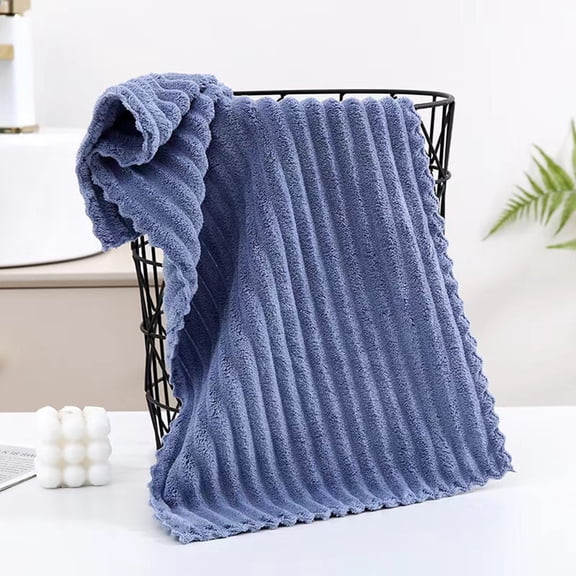 13.7x29.5in Hand Towels for Bathroom - Checkered Cotton Face Towels, Decorative Hand Towels for Bathroom, Soft Absorbent for Bathroom, Kitchen, Spa, Gym - Navy