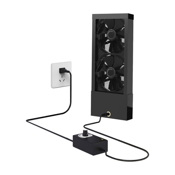 13.8-15.7 Inch Vertical Window Exhaust Fan for Sliding Windows – Securely Fit Top and Bottom Frame with Variable Speeds for Small Spaces, Pet Areas, or Smoky Rooms- Exhaust Only