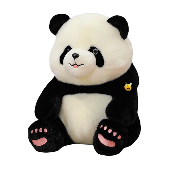 13.8" Big Panda Stuffed Animal Plush Toy – Large Soft Cuddly Panda Plush, Cute Giant Huggable Decor Pillow for Home, Sofa, Bed, Office, Anniversary Gifts, Christmas & Valentine’s Day Present