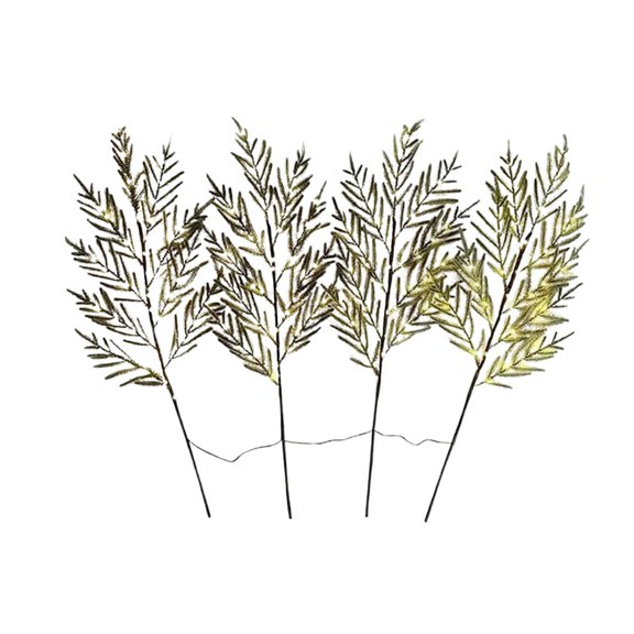 13.8" Christmas Lighted Norfolk Pine Branches, Lighted Branches for Vases, Realistic Pine Texture Flexible Styling, Gentle Refined Illumination