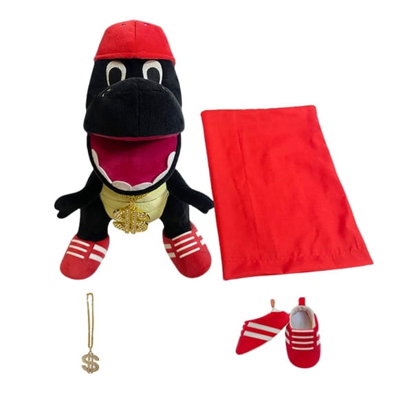 13.8-Inch Black Dragon Jefy Hand Puppets Stuffed Plush Toy for Kids and Fans - Interactive & Educational, Soft Stuffed Plush Puppets for Play, Multicolor