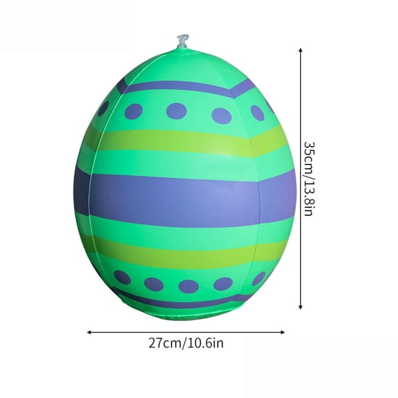 13.8 Inch Inflatable Easter Eggs Outdoor Decorations, 6Pcs Thick PVC Reusable Colorful Blow Up Eggs, Easy Inflatable Indoor Outdoor Yard Lawn Porch Party Supplies for Easter Egg Hunt