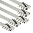 thumbnail image 1 of 13.8 Inches Stainless Steel Exhaust Wrap Multi-Purpose Locking Cable Metal Zip Ties 20 pcs, 1 of 5