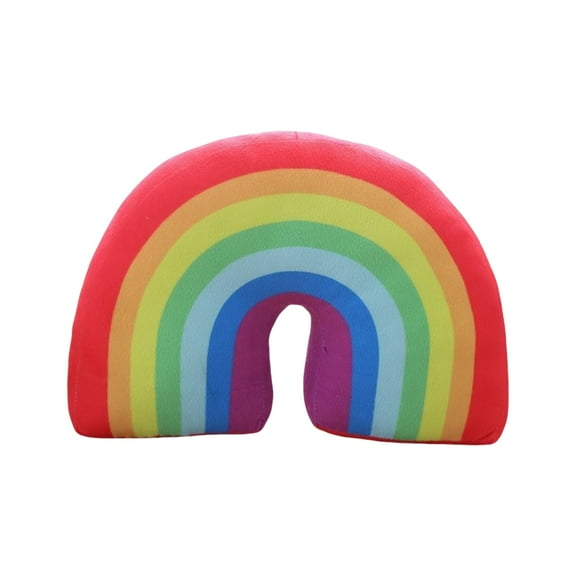 13.8" Rainbow Plush Pillow – Cute Decorative Throw Pillow, Soft Stuffed Cushion for Travel, Car, Home & Sofa, Creative Decorative Plush, Cozy Bedroom Accent, Rainbow Stuffed Plush Decor (A)